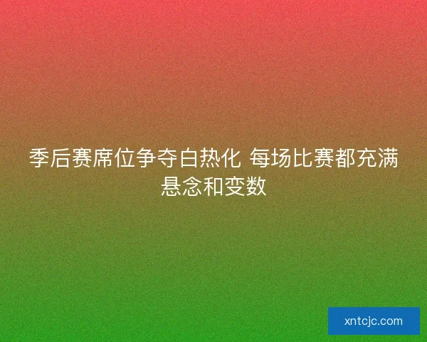 季后赛席位争夺白热化 每场比赛都充满悬念和变数